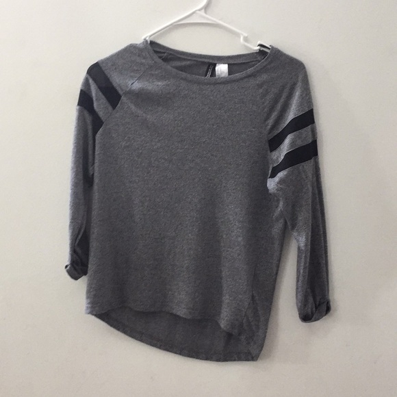H&M grey, striped black shirt - Picture 1 of 2